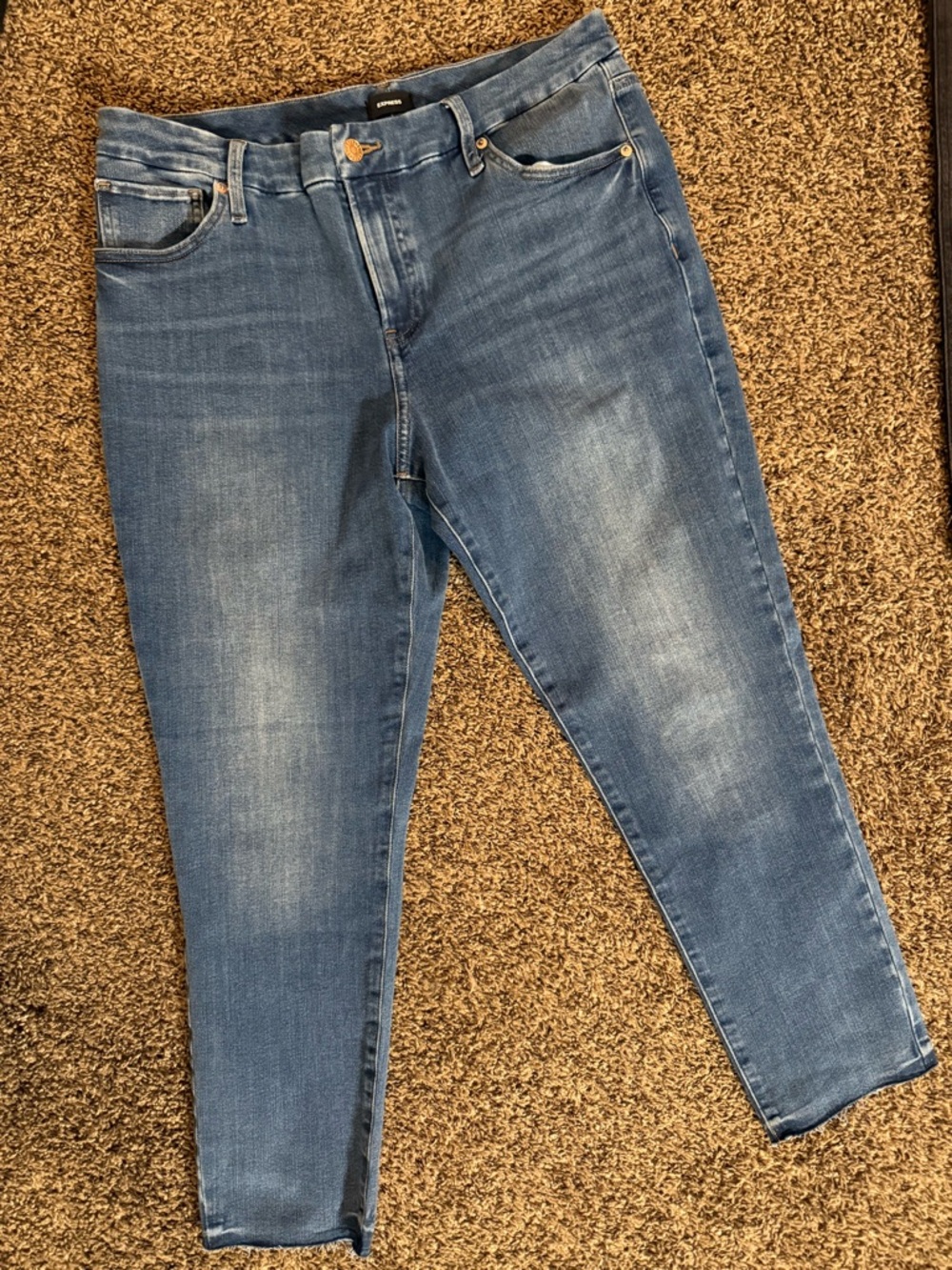Express Blue Denim Jeans with Contrast Stitching